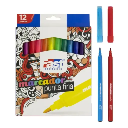 MARCADORES DE 12 COLORES FAST