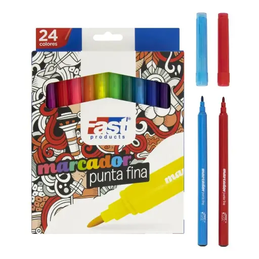 MARCADORES DE 24 COLORES FAST