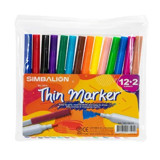 MARCADORES DE 14 COLORES SIMBALION