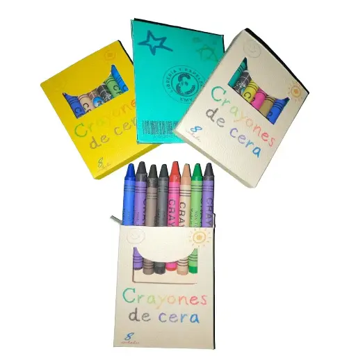 CRAYÓN DE CERA 8 COLORES SURTIDOS